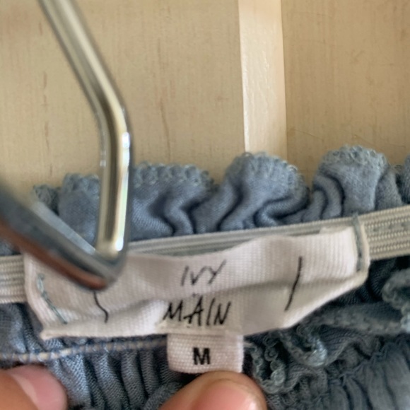 Tillys ribbed light blue tube top! - Picture 2 of 2